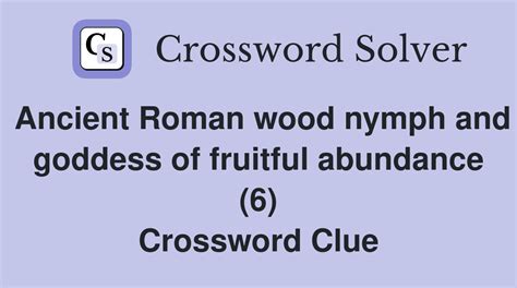 WOOD NYMPH Crossword Clue